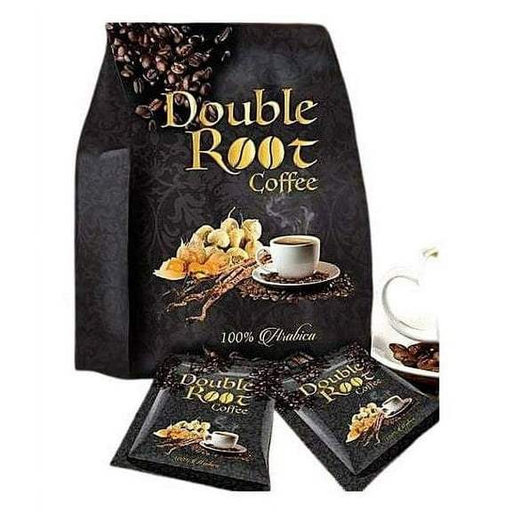 Superlife Double Root Coffee|Tongkat ali, Maca Root, ManPower Energy Enhancement Instant Coffee, 6 Count (Pack of 1)