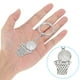 thumbnail image 4 of Llave de baloncesto Uxcell, llavero deportivo mini lindo, colgante de balón de baloncesto, anillo de llavero, bolsa, plata, 4 of 7