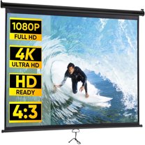 HomGarden 100inch 16:10 Portable Projector Screen 1080P HD 4K Anti-Crease Movie Screen Auto-Locking for Home Office Video Game, Black