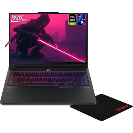 Lenovo Legion Pro 7i Gaming Laptop, Intel Ultra 9-275HX, 32 GB DDR5 RAM, 1 TB PCIe SSD, 16" WQXGA (2560x1600), Nvidia G-Force RTX 5080, RGB Backlit Keyboard, W11 Home, Eclipse Black + Traix Mousepad