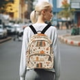 thumbnail image 7 of FORMRS Mini Backpack Purse for Women Quilted Travel Daypack Casual Shoulder Bag, Fall Book Shelf, 7 of 7