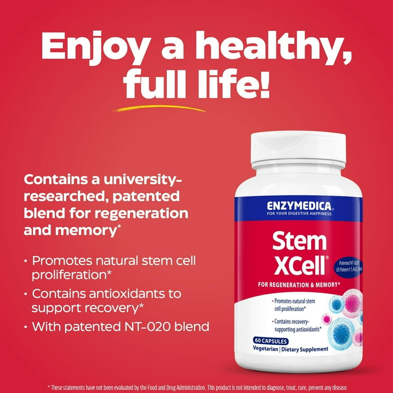 Enzymedica Stem XCell Formula, 60 Capsules for Supplement