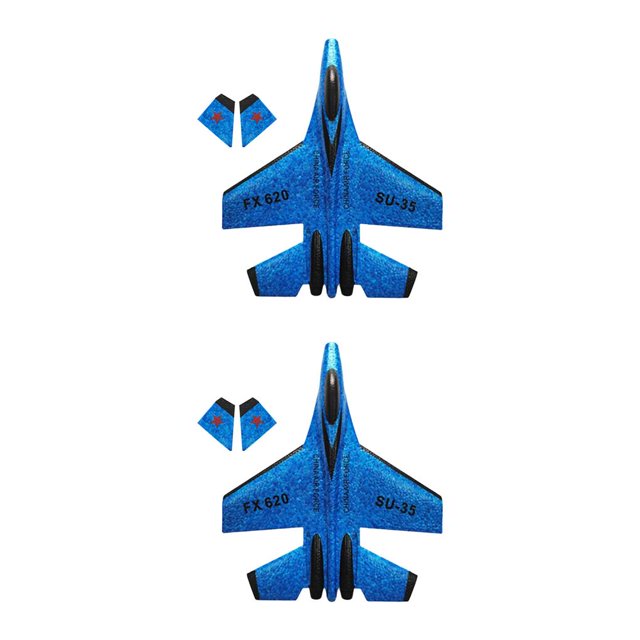 Vogacara EPP RC Aircraft Airplane Kids Play Outdoor Toys for Beginner Gifts 2piezas Azul