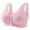 Pink, variant on Womens Bra Front Open Button Comfortable Soft Polyester No Underwire Push Up Lace Bralette For Sleep Medium Large XLarge XXL Black Red White