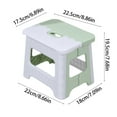 thumbnail image 3 of Blueek Multicolor Folding Stool, Lightweight Plastic Outdoor Stool for Home & Travel, Space Saving Small Foldable Stool(Green), 3 of 6