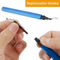 thumbnail image 4 of 11pcs Professional Deburring Tool Kit High-Speed Steel Rotary Burr Removal Tool with 10pcs HSS Blades, 4 of 7