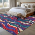 thumbnail image 5 of Tribal Style Washable Living Room Rugs 9'x12', Abstract Boho Ethnic Feather Leaf Low Pile Throw Large Area Rug Non-Slip Sturdy Edge Binding Carpet for Bedroom Dining Room Office, 5 of 9