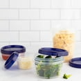 thumbnail image 6 of SUMMIT [16 oz 10 Pack] Twist Top Deli Containers Clear bottom With blue Top Twist on Lids Reusable, Stackable, Food Storage Freezer Container, 6 of 14