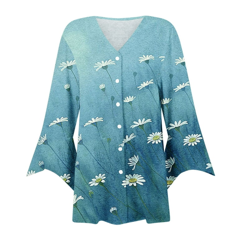 Meichang 2023 Fall Casual Cardigan Sweaters for Women Bell 3 4