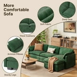 Lofka 110“ Modular Sectional Sofa Bed with Double Layer Cushions and Movable Ottoman, Modern Comfy Cloud Couch for Living Room, DIY Combination, Green - Walmart.com