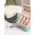 thumbnail image 4 of 1pc Solid Color Jewelry Box, Modern Portable PU Plain Multifunction Jewelry Storage Box For Home And Travel, Gift For Valentine's Day, 4 of 4