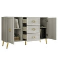 thumbnail image 2 of Castle Place Elegance Sideboard Buffet Cabinet, Light Grey, 2 of 10