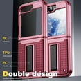 thumbnail image 6 of Dteck for Samsung Galaxy Z Flip 6 Case with Hinge Protection, Full Body Military Drop Shockproof Rugged Case with Screen Protector for Samsung Galaxy Z Flip6 with Kickstand, Rose, 6 of 8
