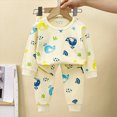 thumbnail image 2 of TOWED22 Pajamas Sets Viscose from Bamboo Toddler Boys Pjs Kids Short Sleeve Graphic Top & Pants Sleepwear 6-12 Months 12-24 Months 2t 3t 4t 5t 6t 7t 8t 9t Children,Sky Blue,7-8 Y, 2 of 5