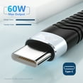 thumbnail image 4 of Aione Usb C to Usb C Cable, C to C Charging Cord [2Pack 6FT] 60W, Type C Charger Cord Nylon Braided Compatible with iPhone 16/15, Samsung Galaxy, 4 of 9
