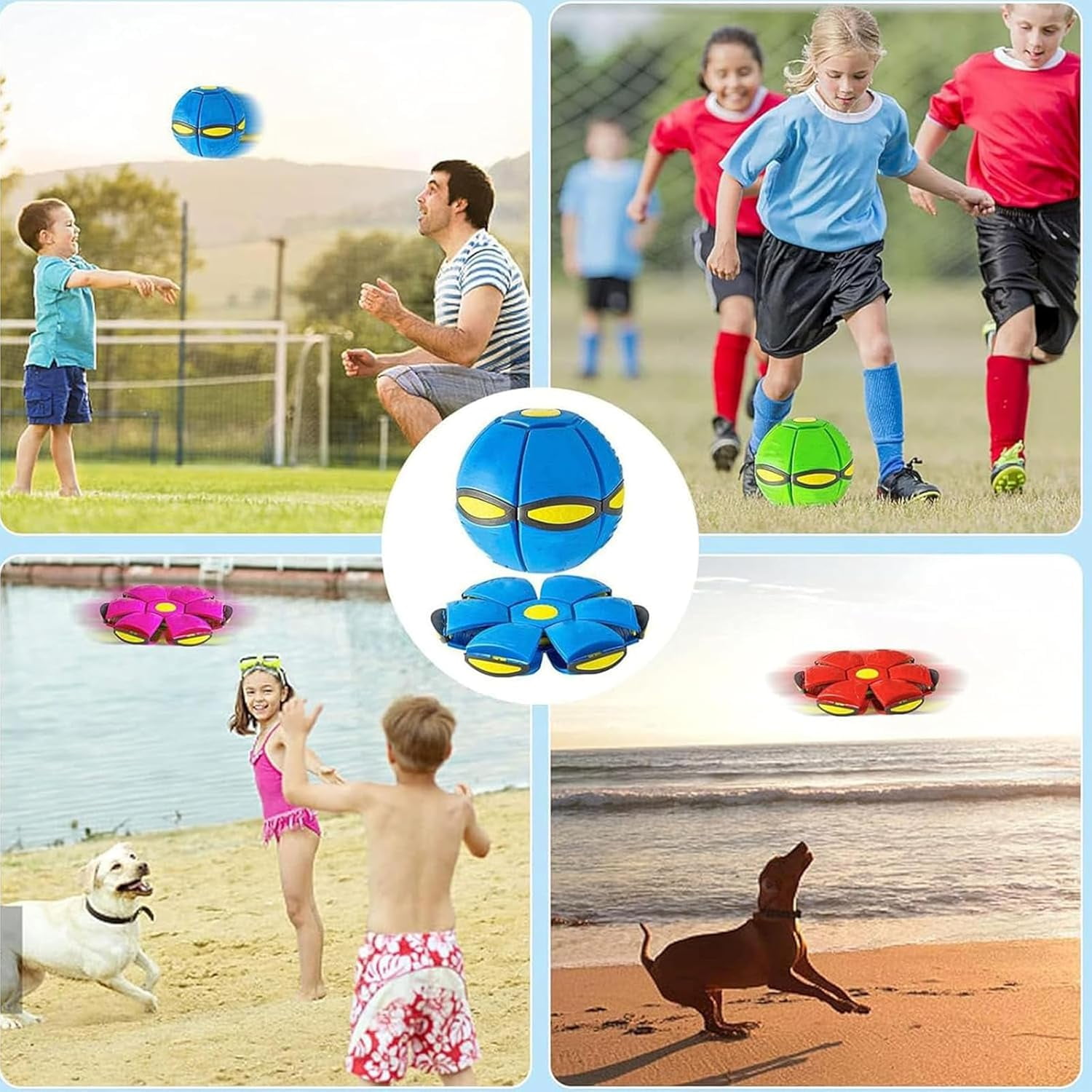 The Doggy Disc Ball,  Dog Toy, Doggie Disc Ball for Small Medium Large Dogs, Doggie Disk Ball with Lights, Portable Pet Toy Doggie Flying Saucer