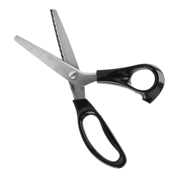 Tijeras Dentadas Decorativas de Tela, Hojas de Acero inoxidable para confecyn Profesional, Borde Redondo Triangular, 3, 5, 7 mm, 23 cm