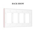 thumbnail image 2 of Flower Hello Daisy Switch Cover Decorative Wall Plate / 4-Gang Screwless / Standard Size 4.5x8 in, 2 of 5