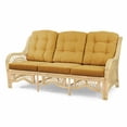 thumbnail image 5 of Malibu Lounge Three-Seater Sofa Natural Rattan Wicker Handmade Design with Light Brown Cushions, Natural Color, 5 of 7