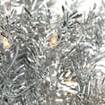 thumbnail image 5 of Northlight Silver Tinsel Pre-Lit Artificial Christmas Wreath with Clear Lights, 5 of 7