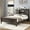 Black, variant on Merluxy 44" H farmhouse Queen Bed Frame with Storage Bookcase & Charging Station, Bedroom Furniture, Black