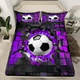 thumbnail image 2 of Erosebridal Soccer Full Sheet Sets,Gradient Geometric Bedding Full Size,Sports Themed Decor, 2 of 7