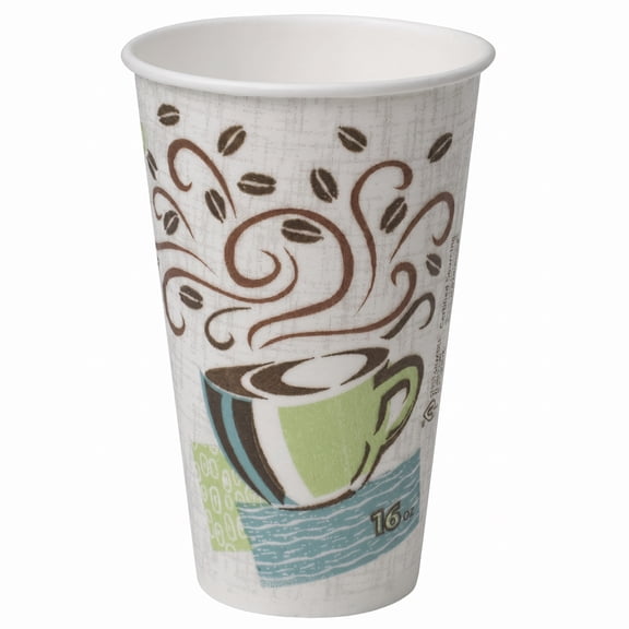 Dixie PerfecTouch Hot/Cold Cups, 16 oz., Coffee Haze, Green/Blue (50 ct.)