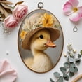 thumbnail image 7 of Duck Canvas Wall Art Duck Vintage Cute Cottagecore Animal Country Aesthetic Floral Hat Feathers Soft Oval Framed Canvas Prints Vintage Wall Hanging Decor for Home Decorations 8.6"x11.4", 7 of 7