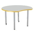 thumbnail image 6 of ECR4Kids 48in Crescent Premium Thermo-Fused Adjustable Activity Table Grey/Yellow/Silver - Super Leg, 6 of 8