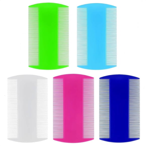 Yumflan Peine para el cabello, 5 piezas, peines de dientes finos de doble cara, peines para eliminar la caspa, para adultos y niños