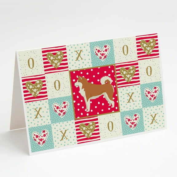 Akita Love Greeting Cards and Envelopes Pack of 8