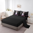 thumbnail image 3 of YST Cute Guinea Pig 7-Piece Cartoon Hamster Mouse Comforter Set, Queen – Floral Butterfly Black, 3 of 4