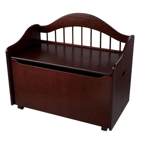 KidKraft Limited Edition Wooden Toy Box and Bench with Handles and Safety Hinges - Cherry