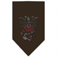 thumbnail image 1 of Eagle Rose Rhinestone Bandana Cocoa Small, 1 of 1