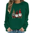 thumbnail image 5 of HOMBOM Womens Winter Sweatshirts Christmas Merry Xmas Santa Green Casual Essentials Sweatshirt for Ladies, 5 of 6