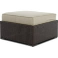 thumbnail image 3 of Pemberly Row Traditional Wicker / Rattan Patio Ottoman in Brown, 3 of 8