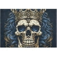 thumbnail image 4 of SKYSONIC Bathroom Rug Mats Skull with Crown Print, Fluffy Plush Absorbent Bath Rugs Carpet with Non Slip Bottom for Bathroom Floor Toilet Tub and Shower, 4 of 7