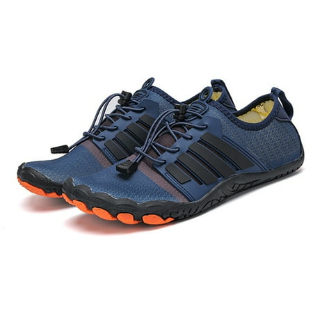 

TBOLINE Water Shoes Mens Womens Beach Swim Shoes Quick-Dry Aqua Socks Pool Shoes for Surf Yoga Water Aerobics (Dark Blue 39)