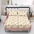 thumbnail image 2 of COEQINE Bed Sheets Set 3 Piece Queen Size Bedding Sheet Set, Comfy Easy Care Non-Slip Bedsheet & Pillowcases for Queen Size Bed for Women Men, Easter Bunny Egg Heart Yellow, 2 of 5