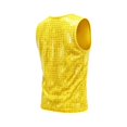 thumbnail image 5 of mgoYE Girls Metallic Outfit Crop Top Sleeveless Shirt Sequin Tee Loose Blouse(Yellow,15-18 Years), 5 of 7