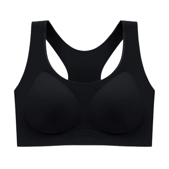 Amkhujs Bras for Women No Underwire Supportive Breathable Soft Everyday Bra Elegant Solid Color Seamless Racerback Bra