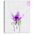 thumbnail image 2 of Fleur Violette avec Éclaboussures Vertes - Impression sur Toile Florale, 2 of 3