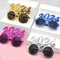 thumbnail image 3 of Eoperou 1 Pair Happy New Year 3D Party Glasses Shining Rhinestones Inlaid 2024 Eyeglasses Christmas Number Spoof Party Props, 3 of 8