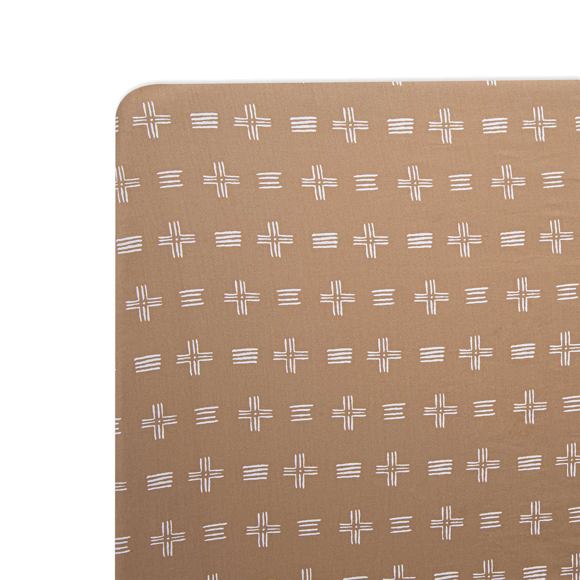 Crane Baby Kendi Copper Dash Crib/Toddler Bed Fitted Sheets, Gender Neutral Crib Sheets