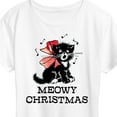 thumbnail image 3 of Instant Message - Christmas - Vintage Meowy Christmas Kitty - Women's Short Sleeve Graphic T-Shirt, 3 of 6