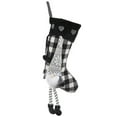 thumbnail image 2 of PEONAVET Curtai Buckle Christmas Stockings Ornament Checked Deco Stockings Gift Bag, 2 of 2