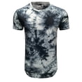 thumbnail image 2 of Camiseta de diario unisex para hombre, blusa informal de manga corta con gráfico teñido anudado Pompotops oipoqjl6573, 2 of 3