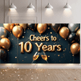 thumbnail image 5 of Celebrate 10 Years Anniversary Banner Cheers Party Backdrop Background Decorations Event Supplies Photography Props Decors, 5 of 8
