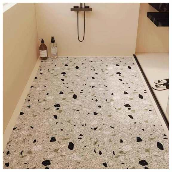Loofah Shower Mat for Inside Shower,  Comfortable Soft Bath Mat with Drain Hole,PVC Large Bath Shower Tray Mat, Hollow Bathroom Floor Mat
