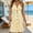*Yellow, variant on ClodeEU Women's Summer Short Sleeve V Neck Button Front Stripe Dress ,Casual Striped Midi Dress Yellow,Womens Plus M